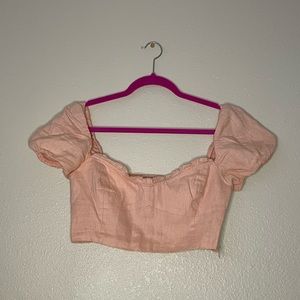 Wilfred by Aritzia Smocked Crop Top